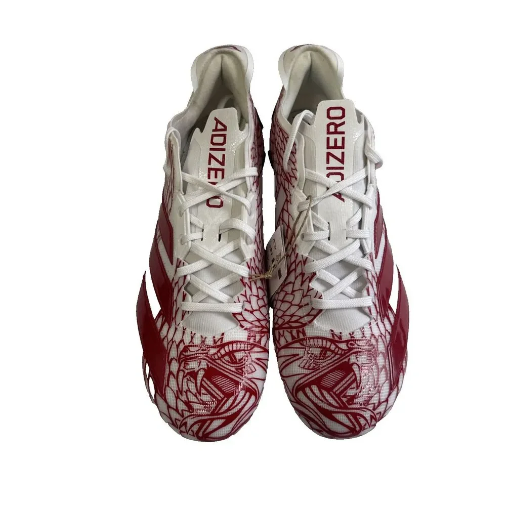 Adidas Adizero Electric Football Cleats Shoes Red White IH8571 Men Size 10 - Picture 1 of 16